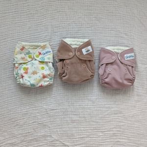 3 Grovia Newborn AIO Cloth Diapers